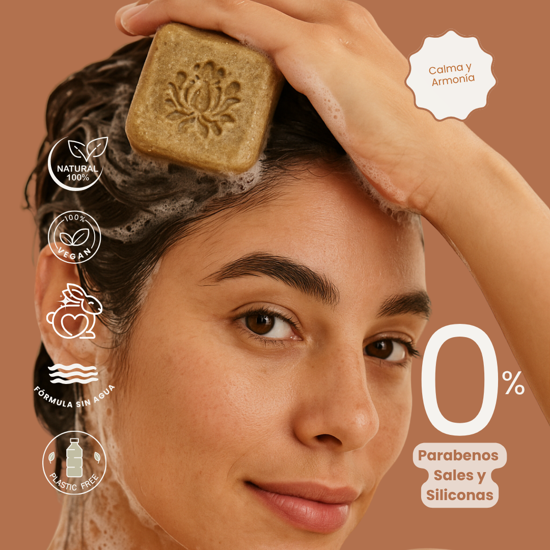 Shampoo Sólido Caléndula y Jojoba - Piel Sensible & Hidratación Suave