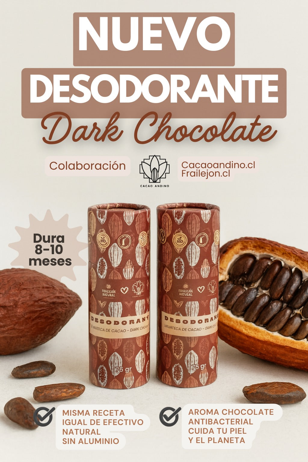 Desodorante Natural Cacao Andino