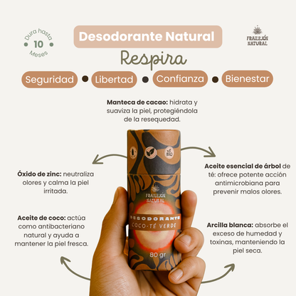 PRE VENTA Desodorante Natural Árbol de Té 75g - Protección & Frescura Duradera