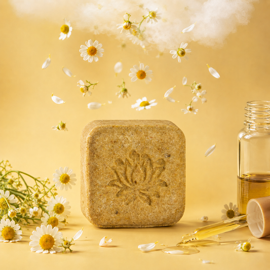 Shampoo Sólido Manzanilla y Ricino - Rizos Definidos & Cabello Seco