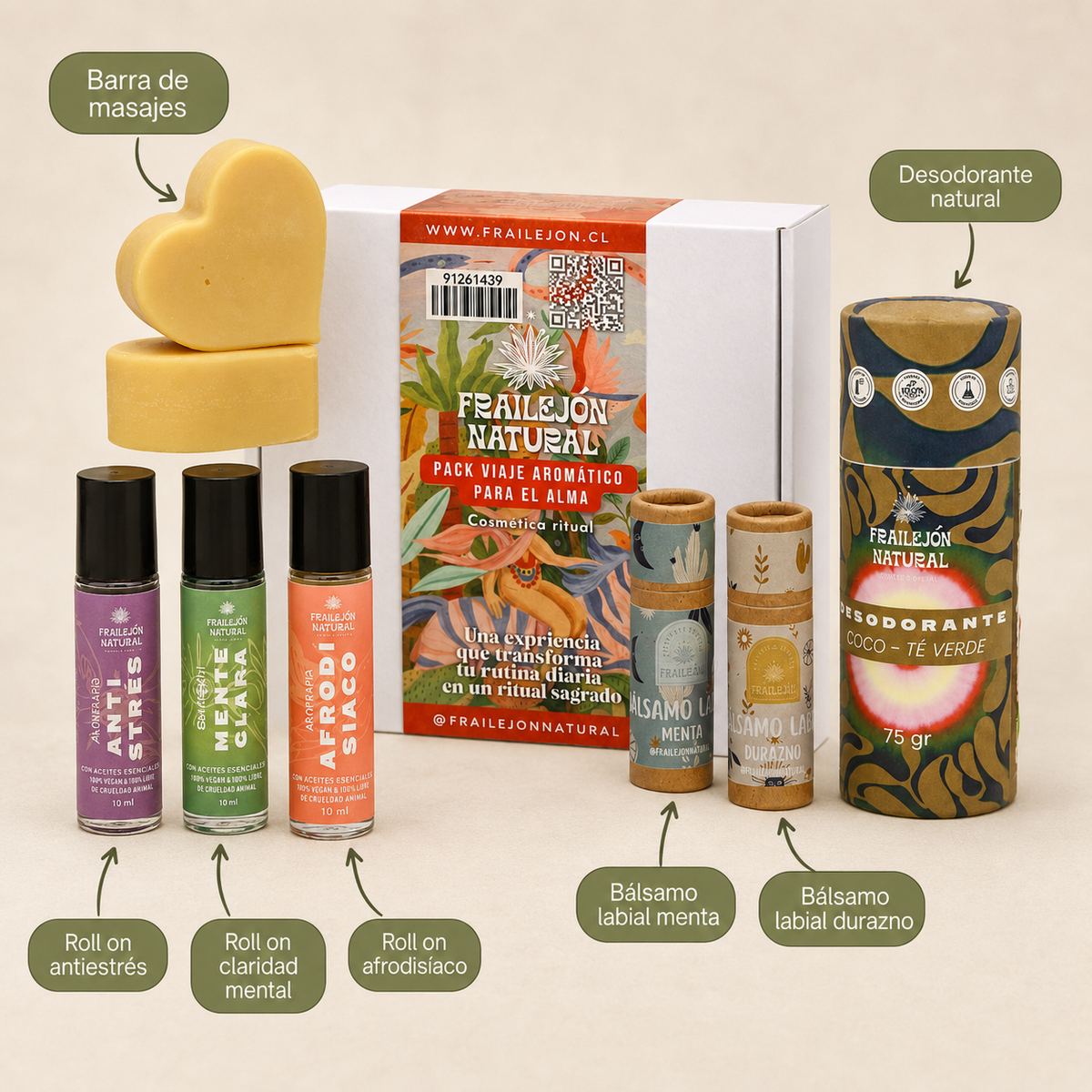 Pack Viaje Aromático para el Alma + Envio Gratis todo 🇨🇱 + Bienestar Emocional + Barra de masajes de regalo + jabón exfoliante carbón activado de regalo 🎁😍